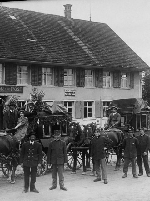 Letzte Postkutsche nach Affeltrangen, ca. 1923