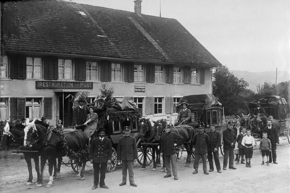 Letzte Postkutsche nach Affeltrangen, ca. 1923